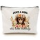 SHLINCO Gifts for Monkey Lovers - Cute Monkey Print Makeup Bag Monkey Gifts - Unique Christmas Birthday for Monkey Lover Owners - Travel Toiletry Bag Just A Women Loves Monkeys