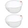 Inomata Japanese Rice Washing Bowl with Side and Bottom Drainers, Clear Limited Edition (Pack of 2)