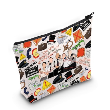 LEVLO Operation Mincemeat Musical Makeup Bag Ewen Montagu &amp; Jean Leslie Fans Gift Charles Cholmondeley Toiletry Bag Operation Mincemeat Broadway Merch (OBE Bag)
