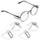 VOSAREA 2 Pairs Glasses Side Safety Glasses Side Flexible Slip on Side Shields for Safety Glasses Fits Small to Large Eyeglasses