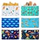 6 Pieces Reusable Snack Bags Kids Food Safety for School Boys Washable Sandwich Bags with Zipper Cartoon Lunch Pouch, 7 x 4 Inch, 6 Styles(Classic)