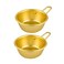 Leadigol 2PCS Hiking Soup Dish, Stainless Steel Korean Traditional Bowls, Round Rice Bowl Wine Cup with Handle, Rice Wine Bowls, Dessert Tray Wine Cup, Camp Cup