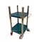 14&quot;W Stainless Steel Commercial Rice Warmer Stand with Undershelf (Wheel and 2 Locks and Handle)