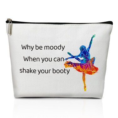 Dance Makeup Bag Dancer Gifts for Women, Dancing Lover Gift For Teacher Coach Sister Mom Daughter Dance Team Gift Dance Stuff Cosmetic Zipper Pouch Travel Toiletry Bag -A11