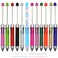 Maydahui 12 PCS Multicolour Beadable Ballpoint Pens Retractable 4 in 1 Colored Bead Pen Plastic DIY Pens Cool Shaft Beaded Pen for DIY Making School Party Office (Beads Not Included)