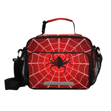 Glaphy Spider Web Lunch Bag Insulated Halloween Cobweb Lunch Box Cooler Bag Cooling Tote Food Container for Men Women Kids
