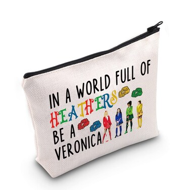 MEIKIUP Heather Musical Inspired Makeup Bag Musical Theatre Lover Gift Broadway Musical Gift In A World Full Of Heathers Be A Veronica Travel Toiletry Bag (Be A Verona Bag)