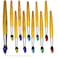 Lopenle 25PCS Novelty brush Shape Pens Bamboo Brush Pens Wooden Ballpoint Pens For Art Artists School Office Party Stationery Christmas