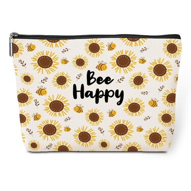 Inspirational Gifts for Women Daisy Flower Makeup Bag Daisy Plant Lover Gifts Gardening Gifts Christmas Birthday Gifts for Gardeners Women Friend BFF Sister Wife Mom Grandma Aunt Travel Toiletry Bag