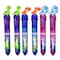 Maydahui 6 Pcs 10-in-1 Multicolor Dinosaur Pens 10 Colors Shuttle Retractable Ballpoint Pens Fun Cartoon Dino Print Pens for Student Teacher Office Supplies Christmas Stocking Stuffers