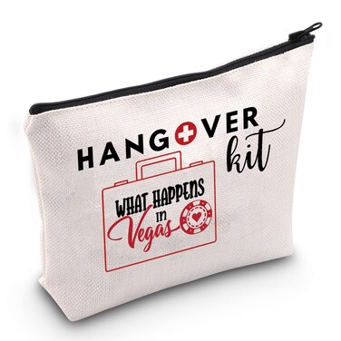 JXGZSO Las Vegas Zipper Hangover Bags Bachelorette Birthday Party Gift Vegas Birthday Travel Toiletry Bag (HANGOVER IN Vegas B)