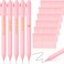 Lincia 100 Pcs Baby Shower Pens Retractable Ballpoint Pen with Black Ink Baby Shower Favors for Girls Party Baby Shower Games Decors Office School Teacher Student Writing Journaling Supplies, Pink