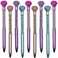 Maydahui 24 PCS Big Diamond Ballpoint Pens Colorful Crystal Quicksand Pen Retractable Bling Rhinestones Metal Pen Black Ink for School Party Home