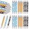 Sayglossy 30 Pcs Ballpoint Pens Retractable Toy Inspirational Pens Ink Pens for Writing Goodie Bags Fillers for Birthday Party Favors Office Supply Valentines Gift