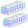 Dunzy 20 Pcs Holographic Makeup Bag Bulk, Clear Iridescent Cosmetic Bag Portable Waterproof PVC Makeup Pouch Gift Bag Zippered Toiletry Bag for Back to School Travel Teacher Women Teen Girls