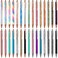 Zonon 30 Pcs Glitter Ballpoint Pens for Woman Fancy Shiny Ballpoint Pens Metal Retractable Ballpoint Pens Black Ink Medium Point 1.0 mm Click Ball Pen for Office Supply