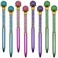Maydahui 24 PCS Crystal Gem Ballpoint Pen Retractable Colorful Pearl Quicksand Pens Black Ink for Students Party School Office