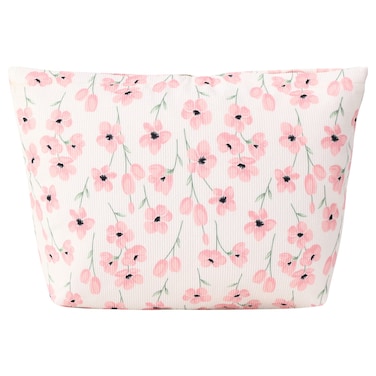 MHDGG Makeup Bag Cosmetic Bag for Women,Large Capacity Floral Cosmetic Bag Makeup Bags Women Travel Accessories Organizer Storage Makeup Bag,Small Pink Flower