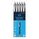 Schneider&Acirc;&reg; Limited Edition Slider Rave Black, XB (Extra Broad) Ballpoint Pen, Refillable + Retractable, 1.4 mm, White-Black Barrel, Blue Ink, Box of 5 Pens (132549)