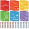 Fulmoon 30 Sets Mini Colorful Inspirational Notebooks for Students Happiness Themed Journals and 6 in 1 Multicolor Retractable Ballpoint Pens Class Prizes Motivational Notepads Office Supplies