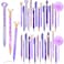 Saypacck 30 Pcs Purple Pens Crystal Diamond Ballpoint Pens Set Purple Gifts for Women Bling Crystal Diamond Retractable Pen with Black Ink Bulk for Journaling Glitter Pen Office Desk Supplies