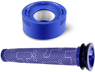 ConPus Filter Set Replacement for Dyson V8+, V8, V7 Absolute Animal Motorhead Vacuum, 1 Pre Filters &amp; 1 HEPA Post Filters, Replaces Part # 965661-01 &amp; 967478-01