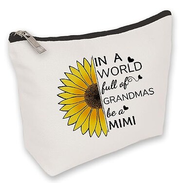 yhslmh Nana Gifts Makeup Cosmetic Bags for Grandma Women, Nana's Travel Bag Make Up Pouch Large Capacity Canvas Bag, Zipper Toiletry Organizer Bag Gift for Christmas Mother's Day(Nana's)