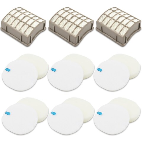 CERO Vacuum Filter for Shark Navigator Professional NV70, NV71, NV80, NVC80C, NV90, UV420 for Shark Rotator Professional XL Capacity NV90 Replacement Parts XFF80 XHF80, 3 Post-Motor + 6 Foam Filters