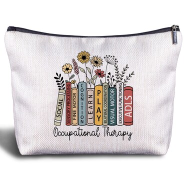 Zomhix Occupational Therapy Gifts Mekup Bag - Therapist Occupational Gifts, OT Therapy Makeup Bag Make up Bag Zipper Pouch Travel Toiletry, Therapist Gifts, OT Gifts