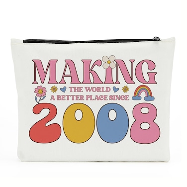 20th Birthday Gifts for Girls,Making The World A Better Place Since 2005, Turning 20 Year Old Birthday Gifts Ideas for Girl, Teens, Friend, BFF, Sister, Daughter, Niece, Makeup Bag Travel Toiletry