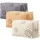 3 Pcs Corduroy Cosmetic Bag Smile Face Aesthetic Preppy Makeup Bag Corduroy Toiletry Aesthetic Pouch Travel Bags for Christmas Women Holiday Makeup Organizer Gifts(Stylish,White, Gray, Yellow)