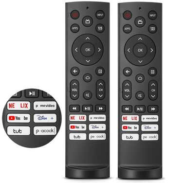 [2 Pack] Replacement Remote Control for Hisense Android/Laser/VIDAA TVs, ERF3A90 for Hisense UHD 4K ULED Google TVs