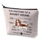LEVLO Funny Basset Hound Dog Lovers Gifts The Anatomy of A Basset Hound Cosmetic Bags Basset Hound Veterinary Mom Travel Toiletry Bags (Basset Hound)