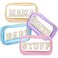 SilTriangle 4 Pcs Mama and Baby Toiletry Bag Clear Chenille Letter Pouch Snacks Makeup Bag Stuff Travel Cosmetic Bag Preppy Transparent Bag with Zipper for Christmas Women Gift(Macarons Color)