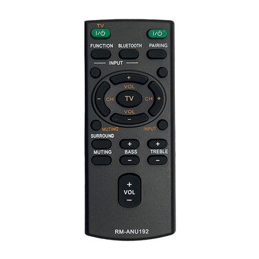 NPTWARCOT RM-ANU192 sub RM-ANU191 Replacement Remote Compatible with Sony Sound bar SS-WCT60 SS-WCT60 HT-CT60 SACT60 HT-CT60BT SA-CT60BT