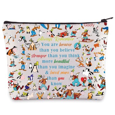 WZMPA Goofy Cosmetic Bag Goofy Fans Gift You Are Braver Stronger Smarter Than You Think Goofy Makeup Zipper Pouch Bag Goofy Merchandise (Goofy Always)