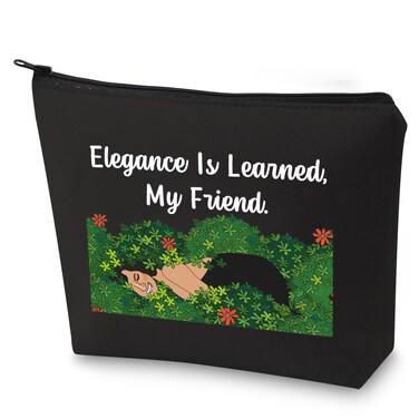 BLUPARK RHONY Inspired Gift Elegance Is Learned Makeup Bag Real Housewives Gift (Elegance Is Learned-BK)