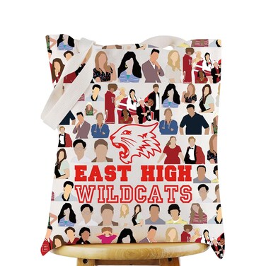 WZMPA High School Musical Cosmetic Bag Broadway Music Gift Eat High Wildcats Zipper Makeup Pouch Bag For Musical Theater Fans (East Wildcats TG)