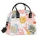 Clastyle Boho Palm Leaves Large Insulated Lunch Box Bag for Women Adult, Lightweight Lunch Cooler Bag with Strap for Picnic Work Office