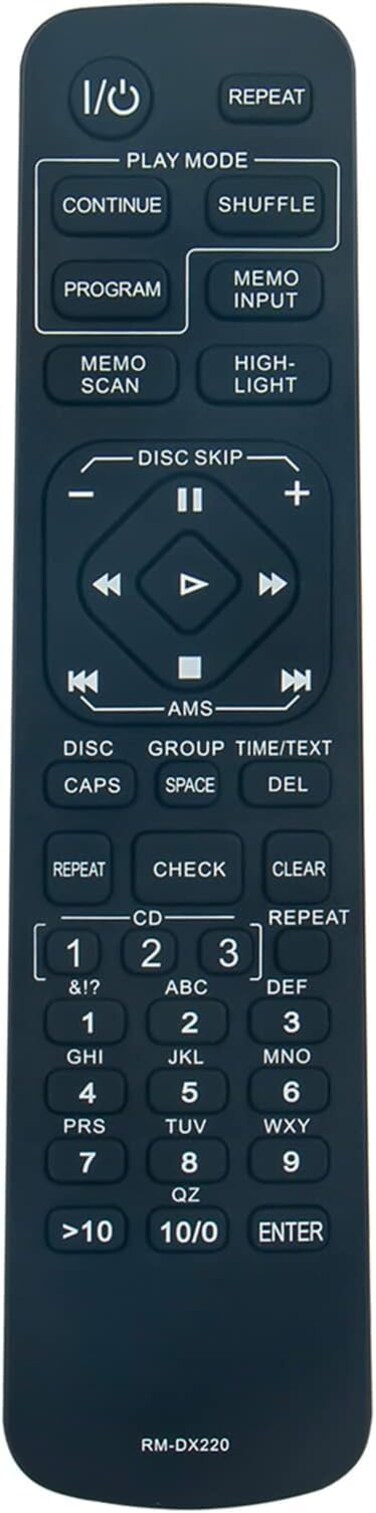 RM-DX220 Replaced Remote Control Fit for Sony DVD Player CD-PX205 CDP-CX225 CDP-CX200 CDP-CX205 CDP-CX235 CDP-CX681 CD-PX200