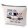 ZJXHPO Mail Truck Cosmetic Bag Thank You For All That You Do Makeup Bag With Zipper Mail Lady Thank You Travel Case Gift Mail Carrier Gift (Mail Lady do)