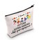 WZMPA Teacher Cosmetic Makeup Bag Teacher Appreciation Gift I Teach Future Super Heroes What's Your Superpower Zipper Pouch For Teacher Life (Teach Future Hero)