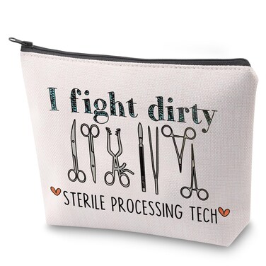 ZJXHPO Surgical Technician Survival Kit Gift I Fight Dirty Sterile Processing Tech Makeup Bag Surgical Tech Appreciation Gift (dirty)