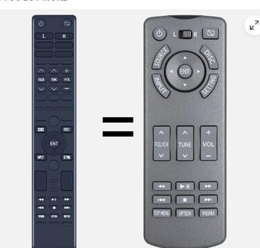 ZWP Replacement Remote Control fit for Lexus RX350 RX450h GX460 LX570 2015-2019 Rear DVD Entertainment 86170 60090