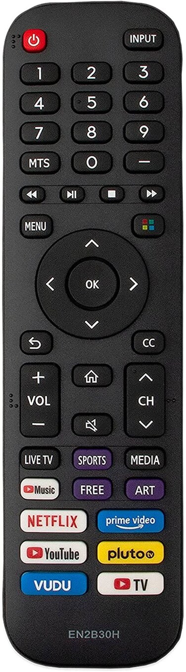 Replacement for Hisense-TV-Remote, EN2B30H Remote Compatible with All Hisense 4K LED HD UHD VIDAA Smart TVs