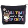 BWWKTOP Mrs. Potts And Chip Makeup Bag Beauty Beast Inspired Gifts All That And A Bag Of Chips Makeup Zipper Pouch Bag Chip Merchandise (Bag Of Chips BL)
