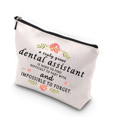 Generic WCGXKO Dental Assistant Gift DA Gift Zipper Pouch Cosmetics Bag for Dental Assistant Going Away Retirement Appreciation (great dental assistant)