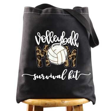 LEVLO Volleyball Mom Cosmetic Bag Proud Volleyball Mom Gifts Volleyball Mom Survival Kit Makeup Zipper Pouch Bag (Volleyball Mom)