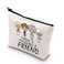 WCGXKO Golden Inspired Cosmetics Bag Travel Bag for BFF Best Friend Birthday Gift
