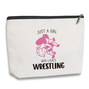 kdxpbpz Wrestling Travel Pouch Inspirational Wrestling Gifts for Women Makeup Bag for Wrestler Athlete Fans Wrestling Coach Mom Gifts for Women Her Best Friend Sister Coworker BFF Besties